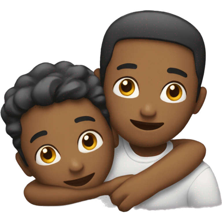 Two friends hugging  emoji