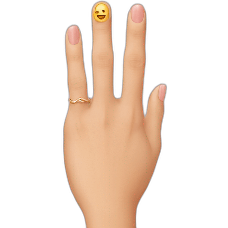 Ring finger and middle finger lifted emoji