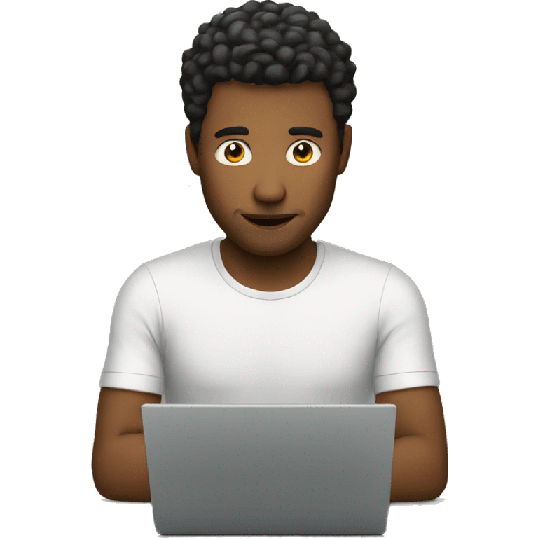 man looking at laptop emoji