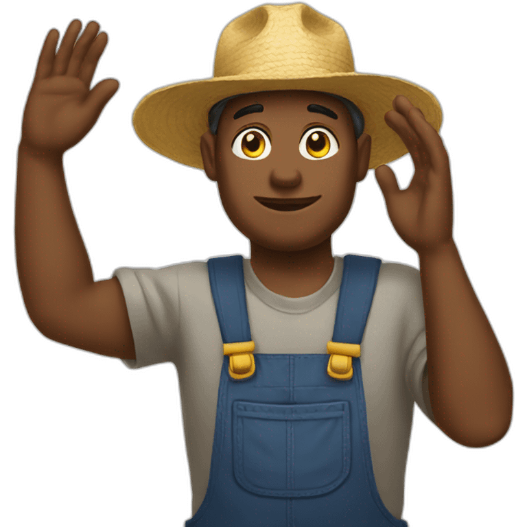 saluting farmer emoji emoji