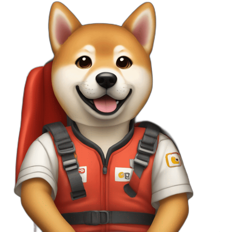 shiba inu racecar driver emoji