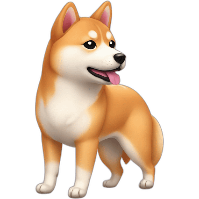 Pink Shiba inu emoji