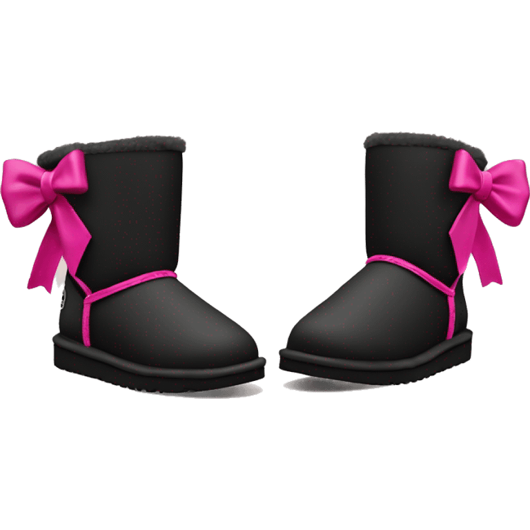 Coquette bow ugg boots emoji