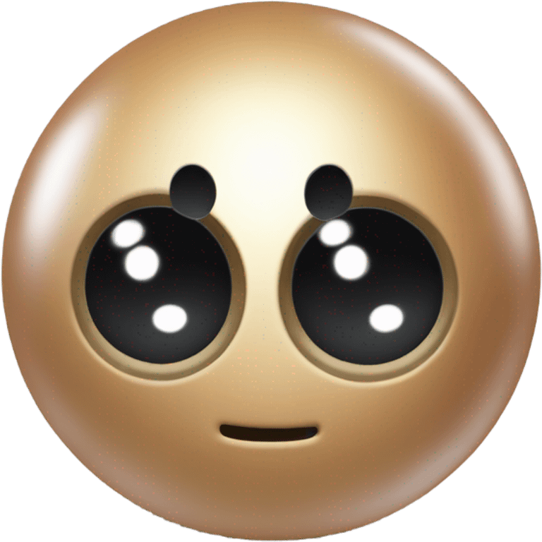 Metal cute black eyes Kirby ball driving on 4 car wheels emoji