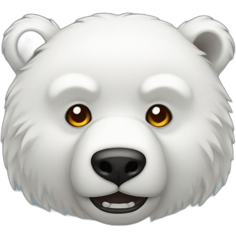 White bear face evil  emoji