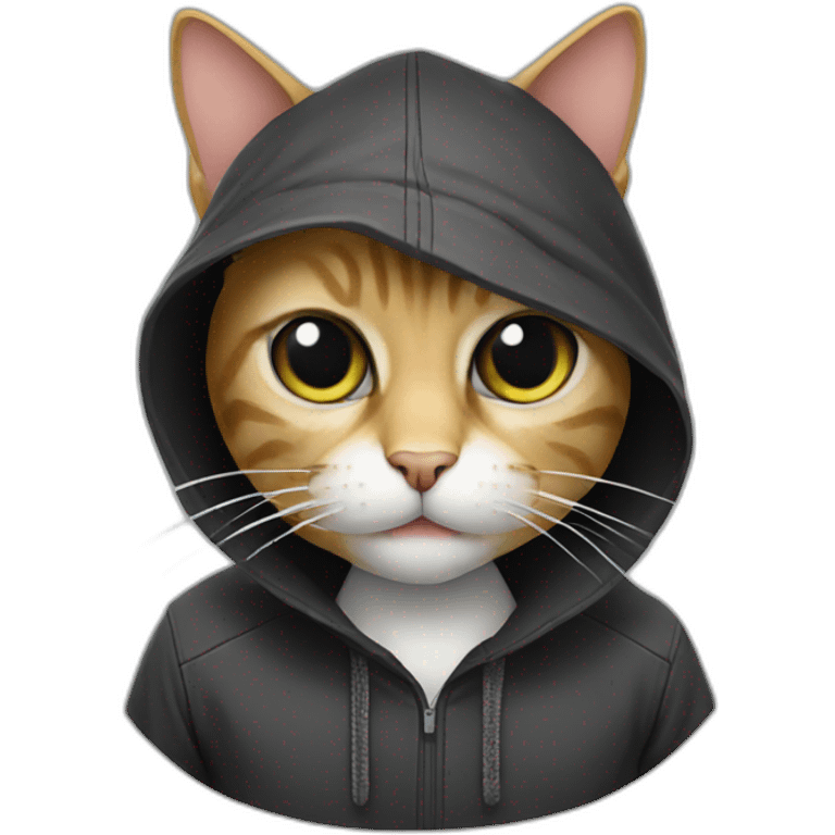 Cat hacker emoji