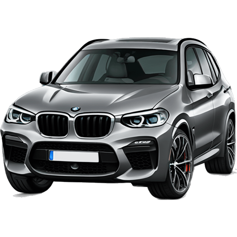 BMW x3m in donongton grey color with red salon emoji