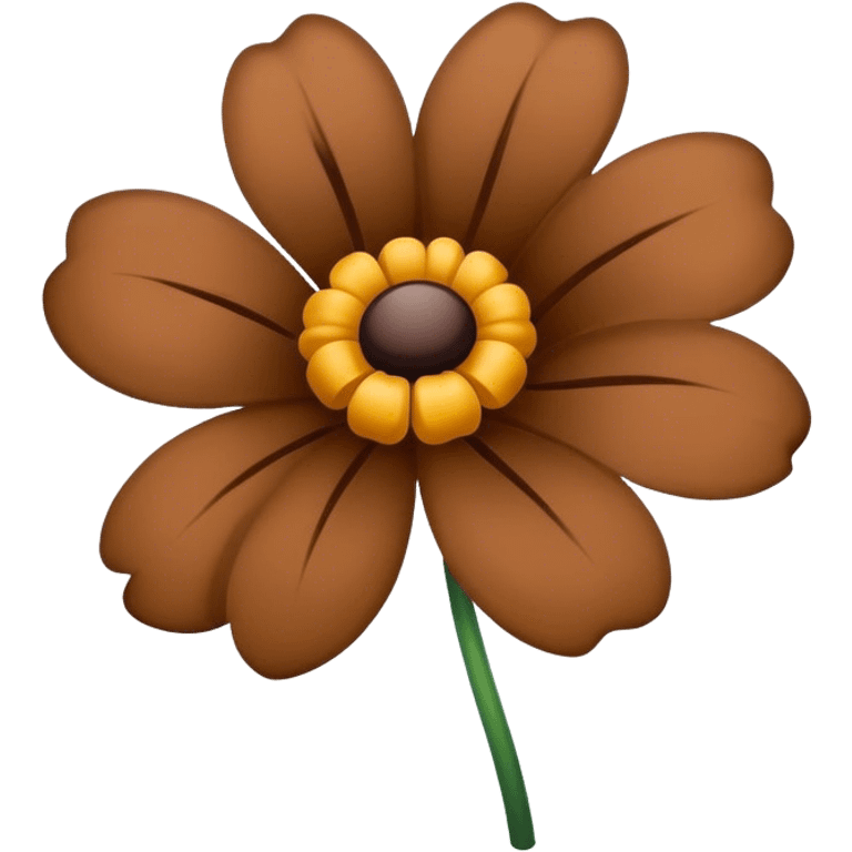 Brown flower  emoji