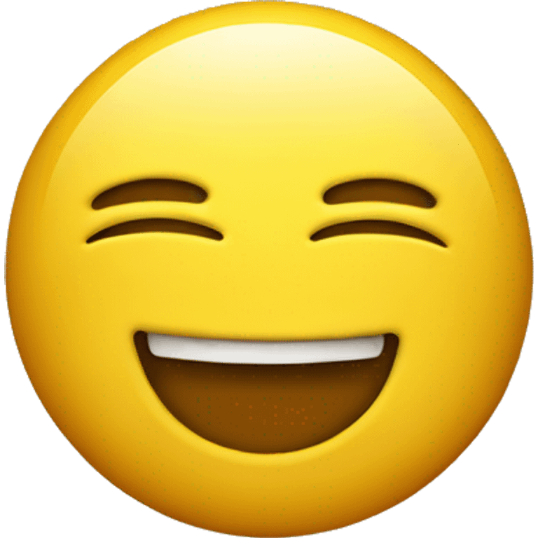 Ironic Yellow classic single smiley emoji with face and ironic thumbs  emoji