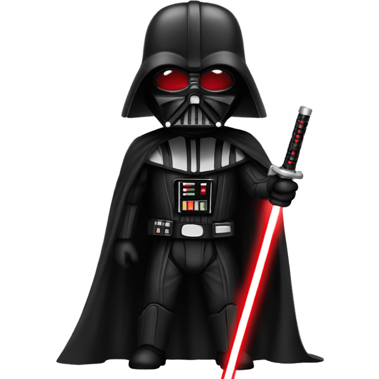 Dark Vador avec son sabre laser rouge e emoji