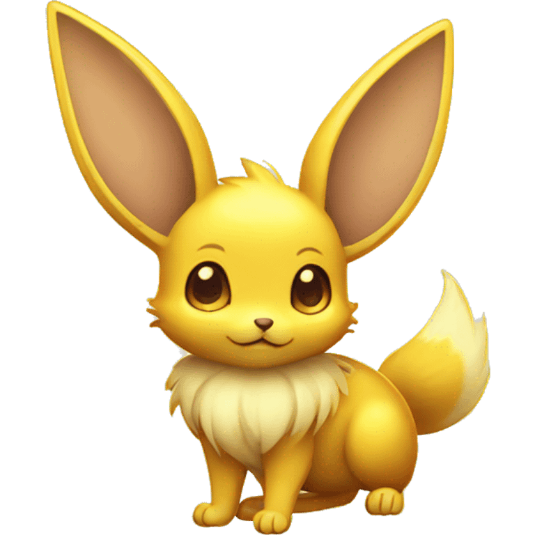 Shiny Colorful Yellow Electric Mouse Eevee emoji