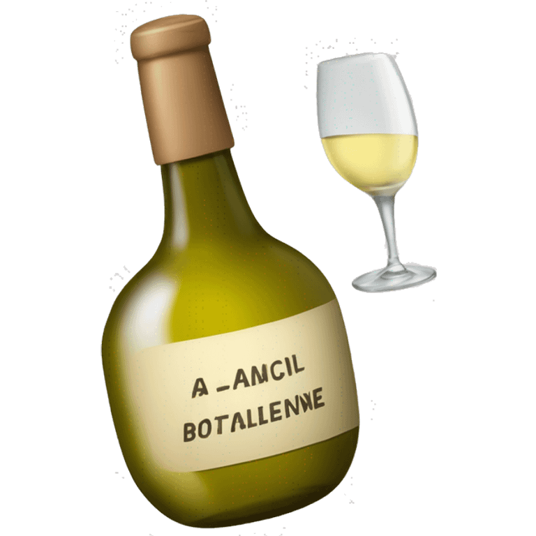 bouteille forme alsacienne de vin blanc emoji