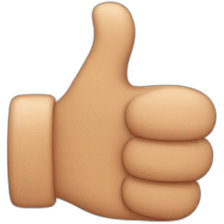 Thumbs up with curved thumb  emoji