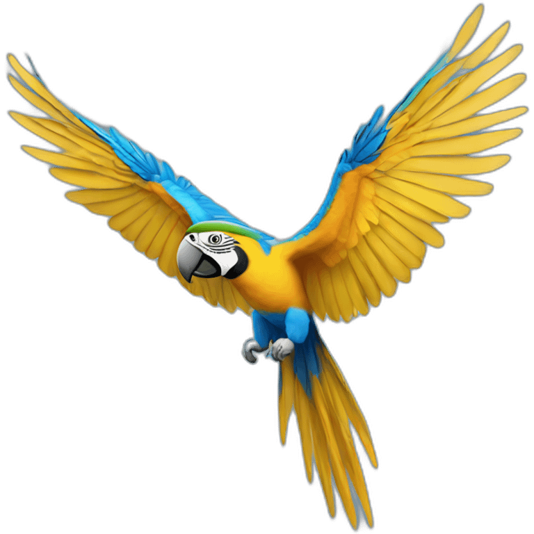 Blue And Gold Macaw Flying emoji