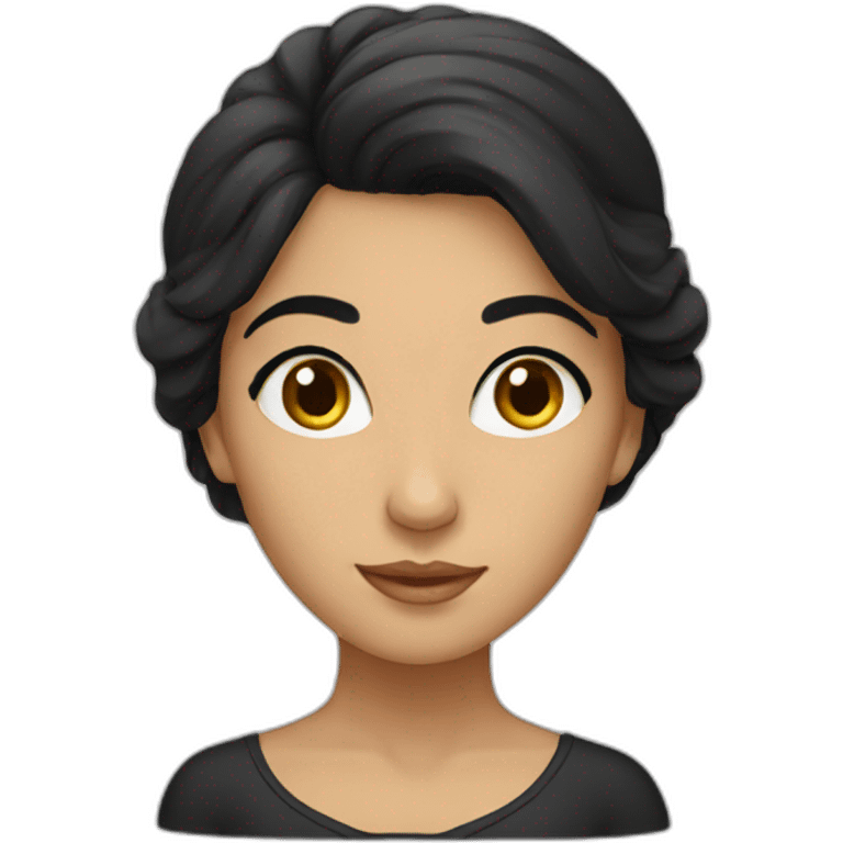 Persian woman with black hair emoji