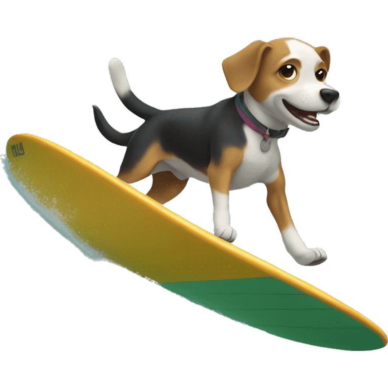 Dog surfing  emoji