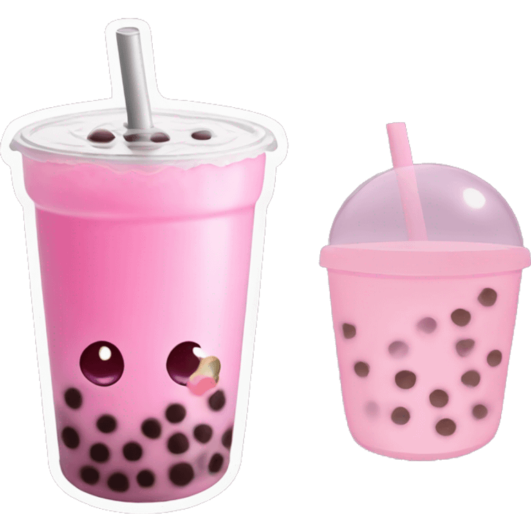 pink bubble tea  emoji