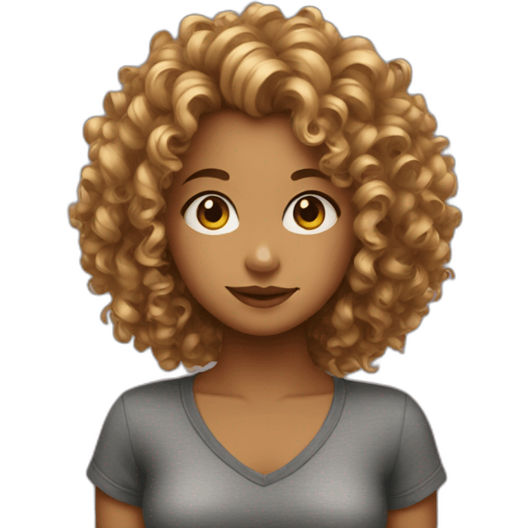 Curly girl emoji