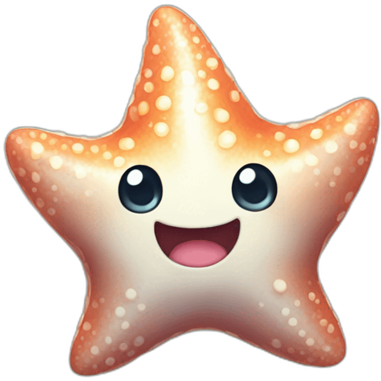 Kawaii Star fish smiling emoji