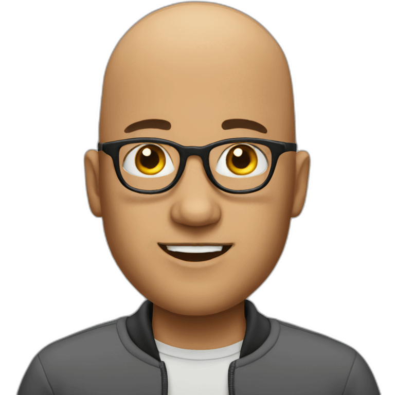 bald guy with glasses emoji