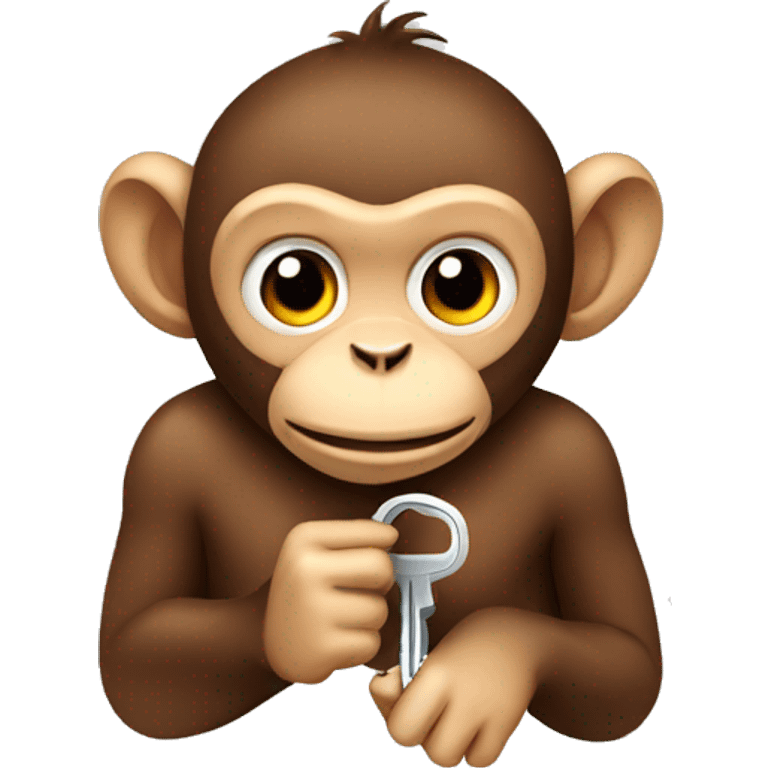 monkey with key emoji