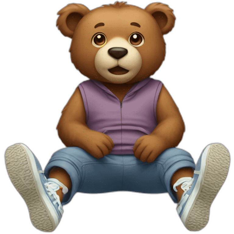 Bear with sneakers emoji