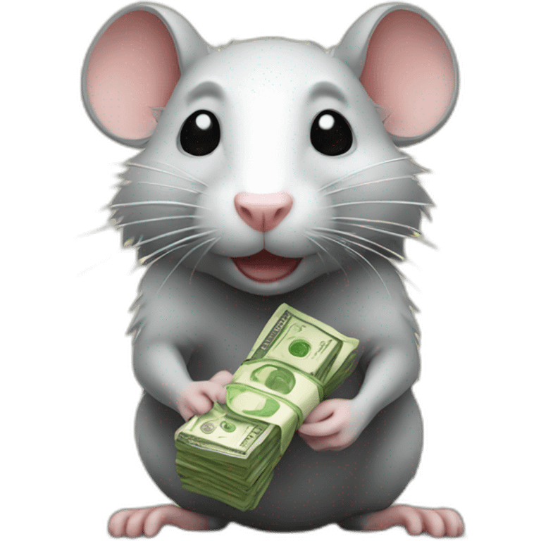 Rat with money emoji