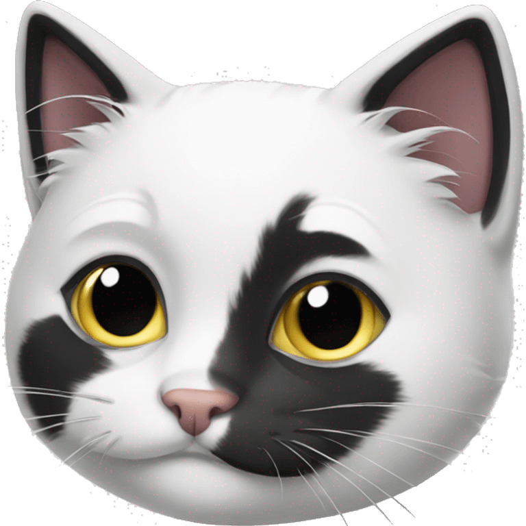 Black and white cat emoji