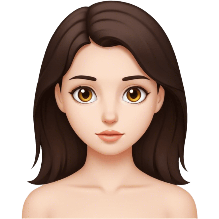 Brunette girly emoji