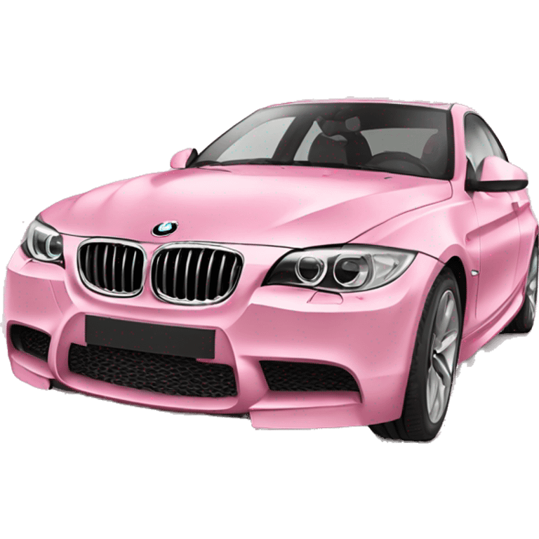 BMW luxury car all pink off white interior  emoji