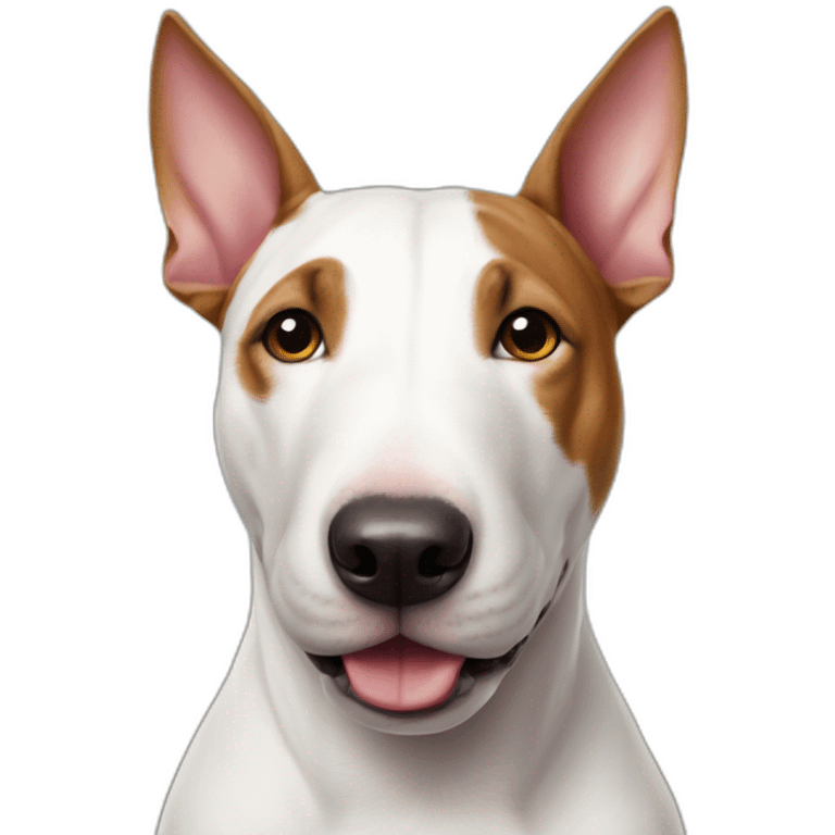 Bull terrier avec une pastèque sur la tête emoji