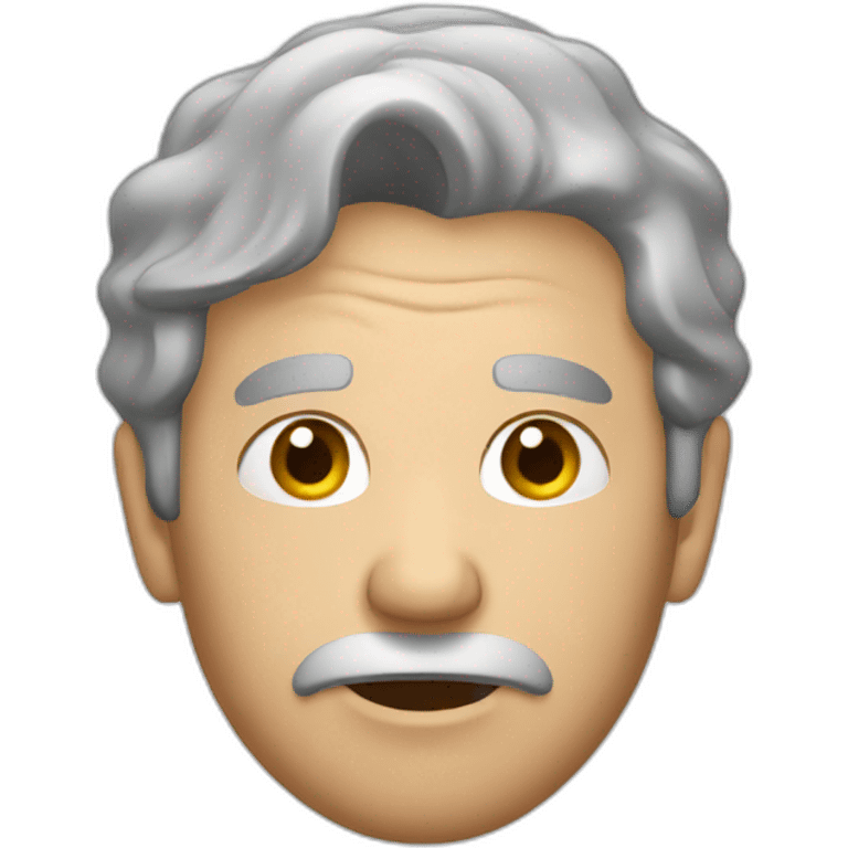 man gray hair confused face emoji