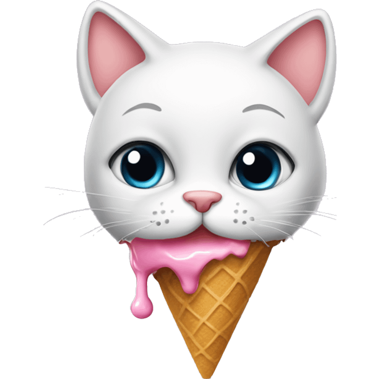 Cat with icecream emoji