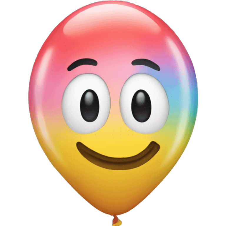 floating balloon in the shape of 13 emoji