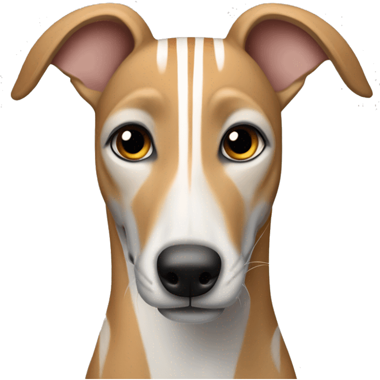 fawn tiger greyhound with grey stripe on its face emoji