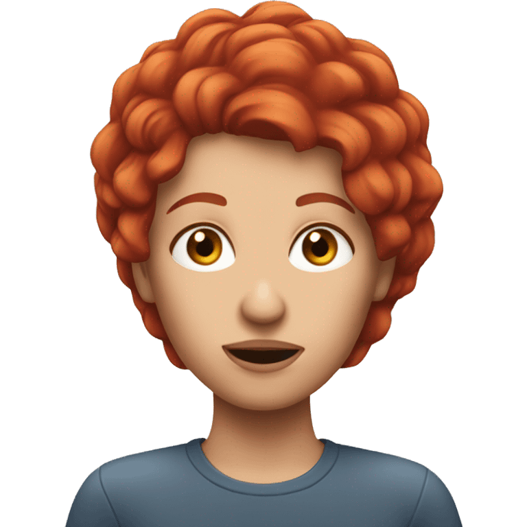 Hitting the nail on the head red hair woman emoji