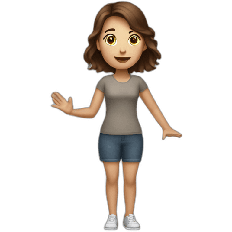 brown hair woman tipping hand emoji