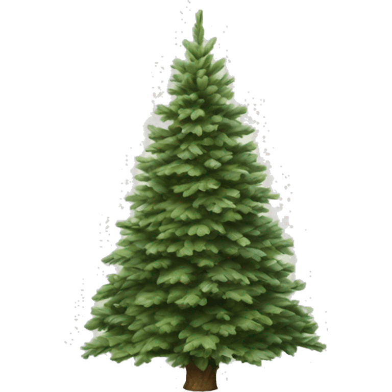 Realistic isolated off white fir christmas tree   emoji