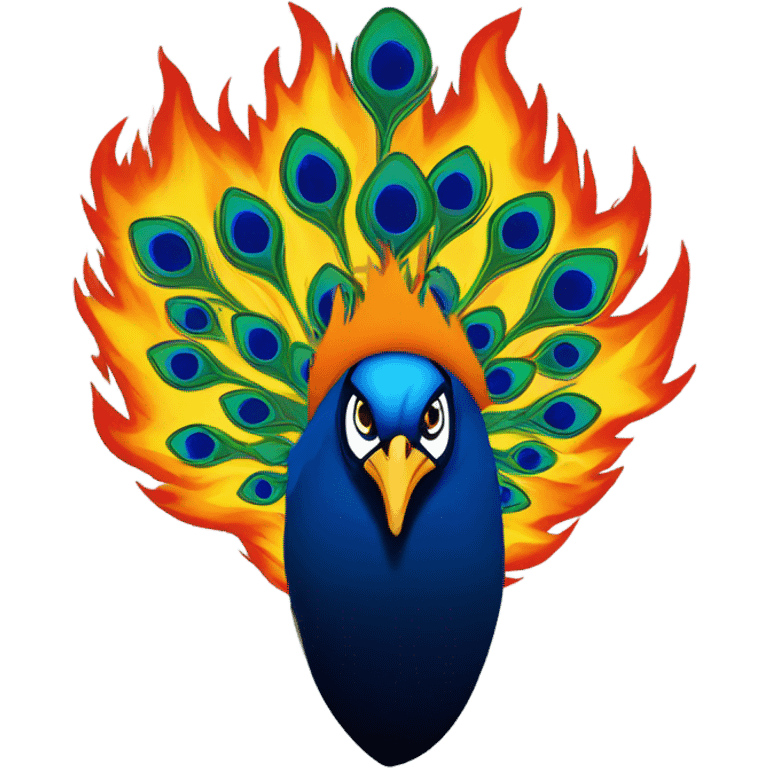 MSNBC peacock logo on fire emoji