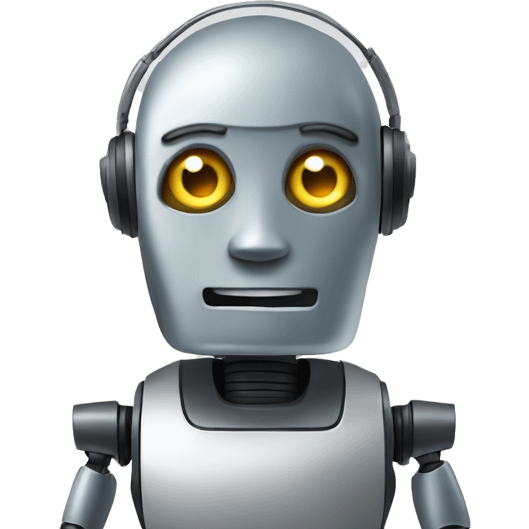 call center robot looks like robot emoji