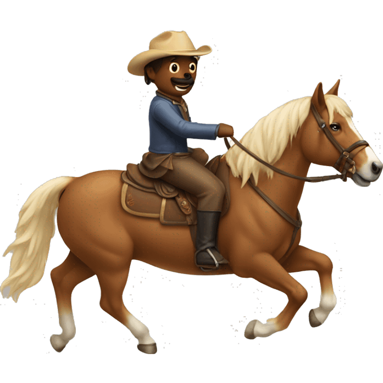 Dog riding a horse emoji