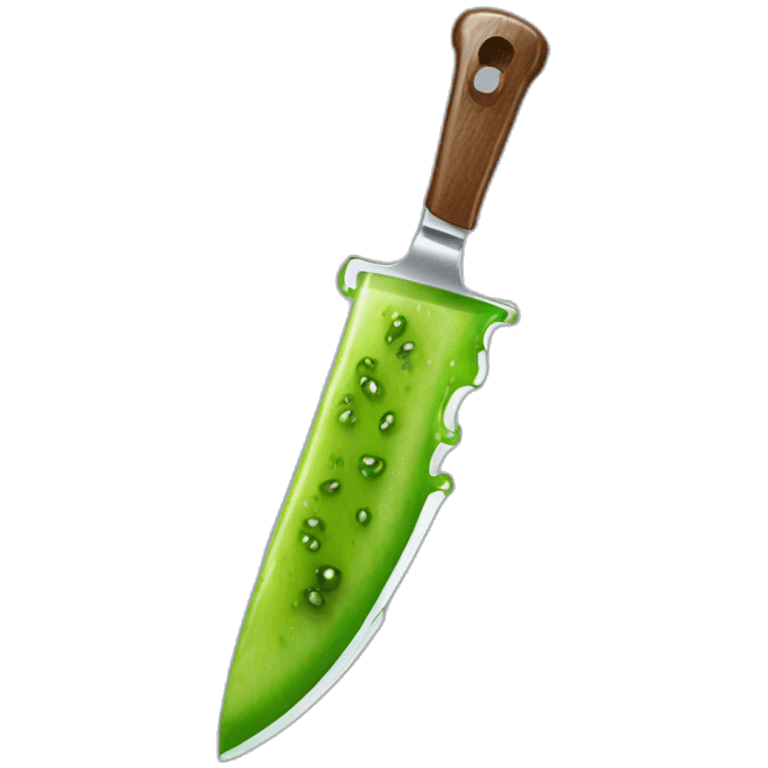 knife with kiwi juice dripping emoji