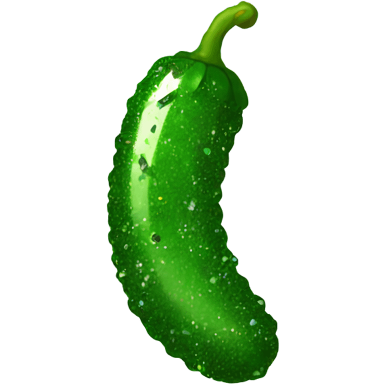 Glitter pickle emoji