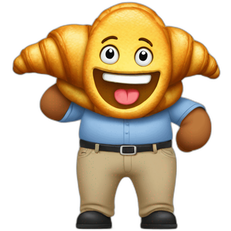 croissant talking on the phone emoji