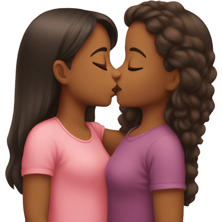 Girl kisses girl emoji