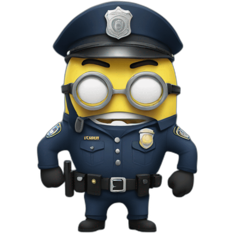 police Minion angry emoji