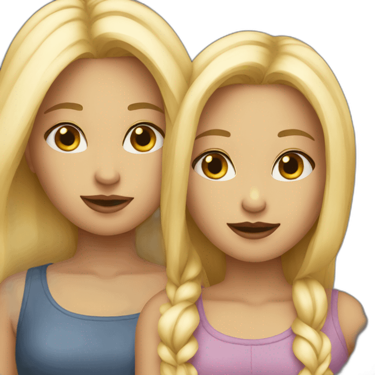 two blond besties  emoji