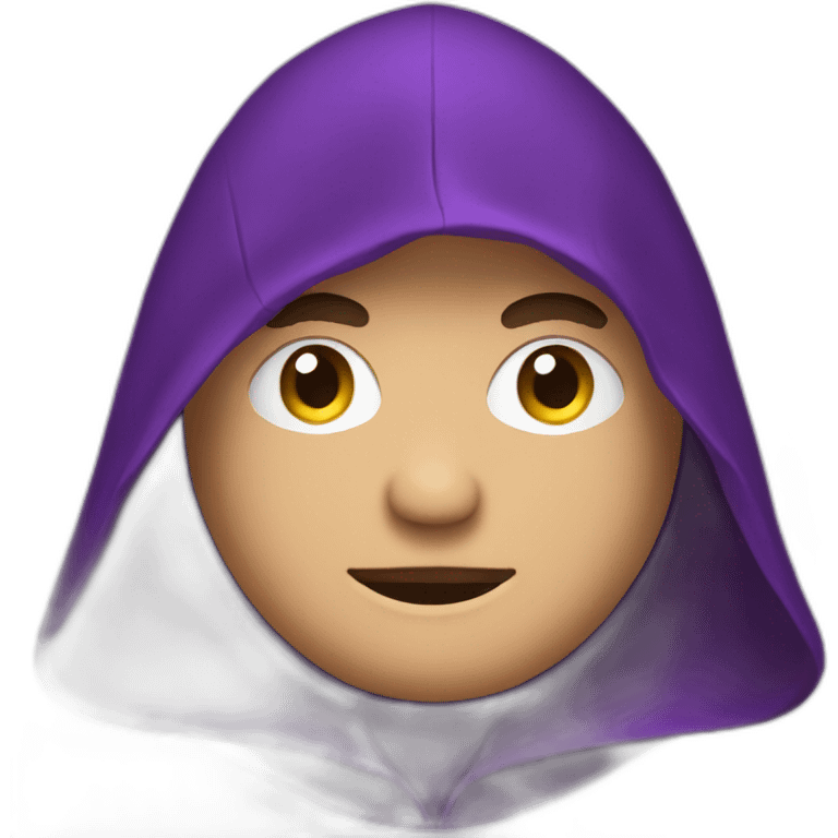 hacker with purple cloak on emoji