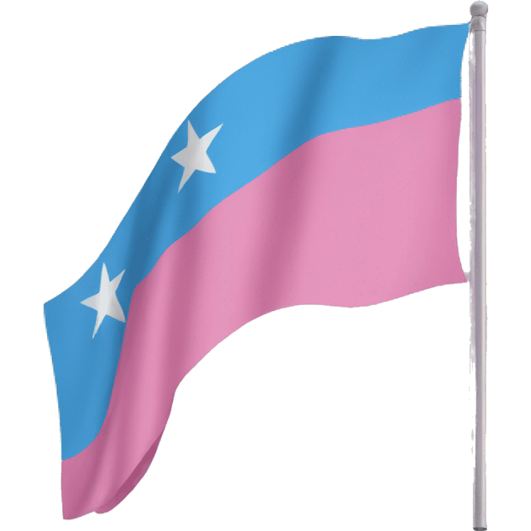 Somalia's flag but the blue part is pink emoji