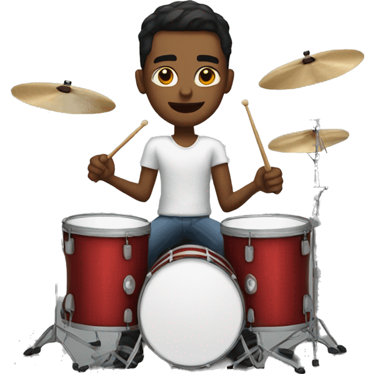 Guy playing drums emoji